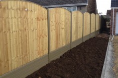 Timber Panels fitted in Natural posts and gravel boards.